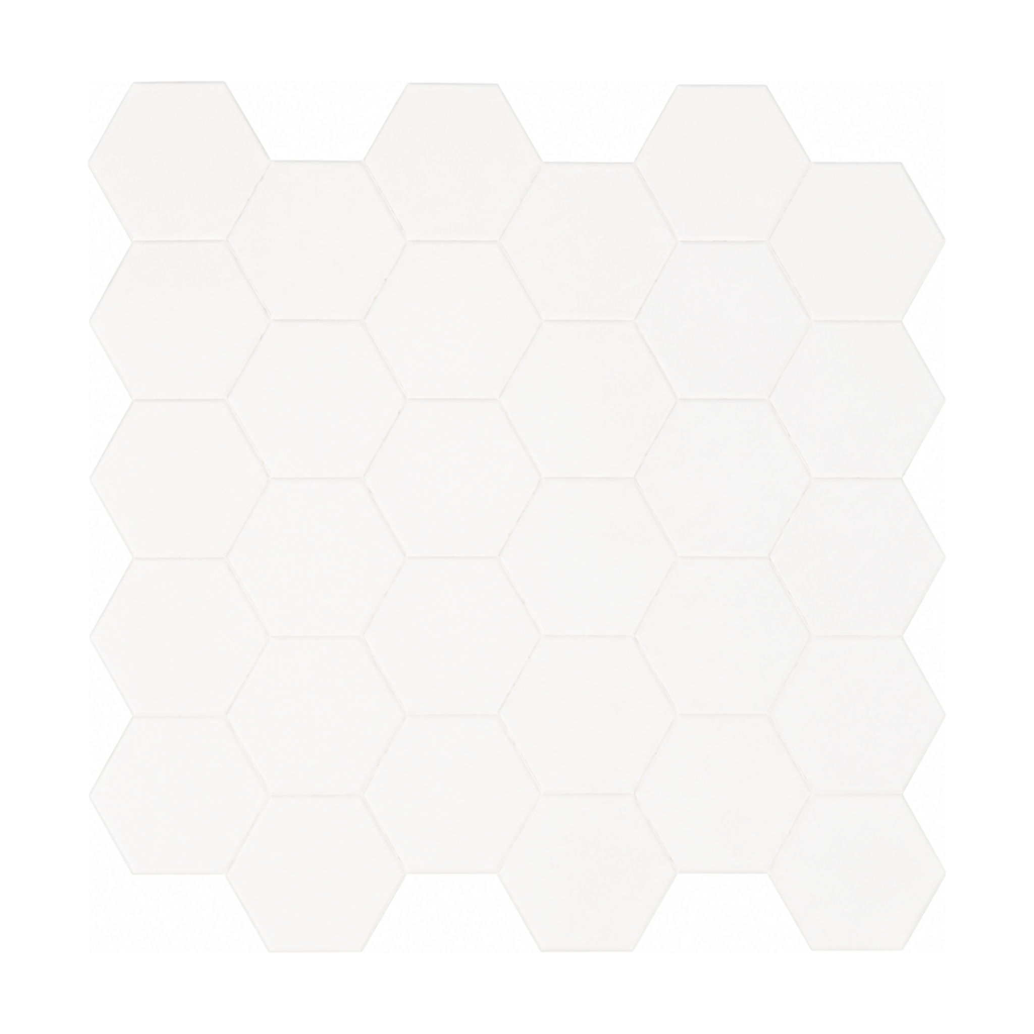 Pure White Hexagon - Snowcap White - 6-MT1190A