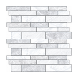 Grey & White Marble Mosaic - Alpine Mist Marble - MT1031-XPE