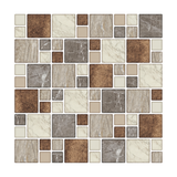 Vintage Brown Marble Square Mosaic - Ancient Oak Marble - MT1052