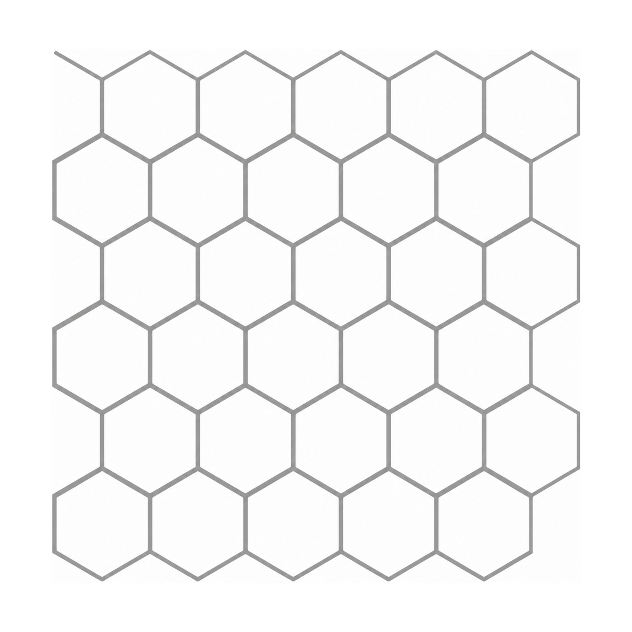 White Hexagon - Birchbark White - MT1069A