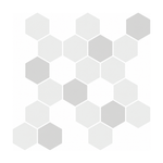 Grey & White Hexagon - Granite Mist - MT1175A