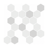 Grey & White Hexagon - Granite Mist - MT1175A