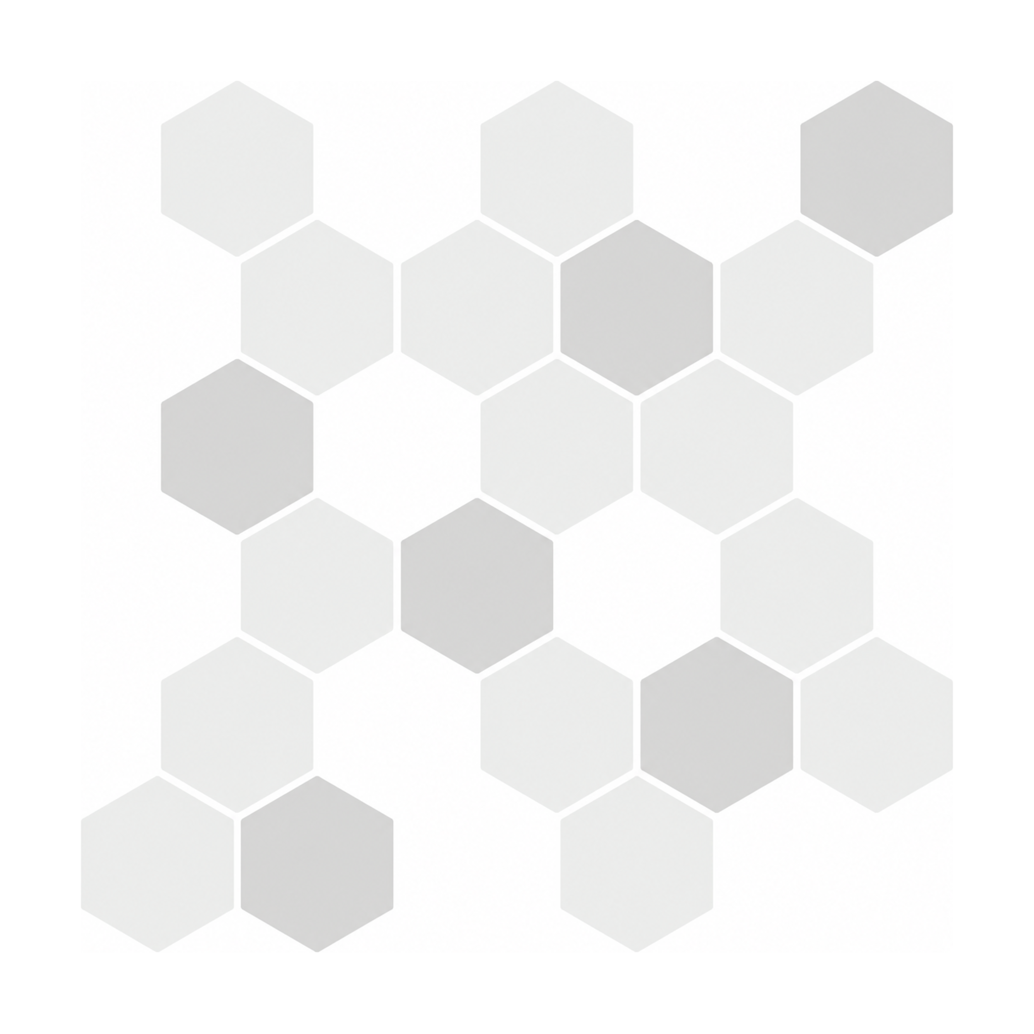 Grey & White Hexagon - Granite Mist - MT1175A