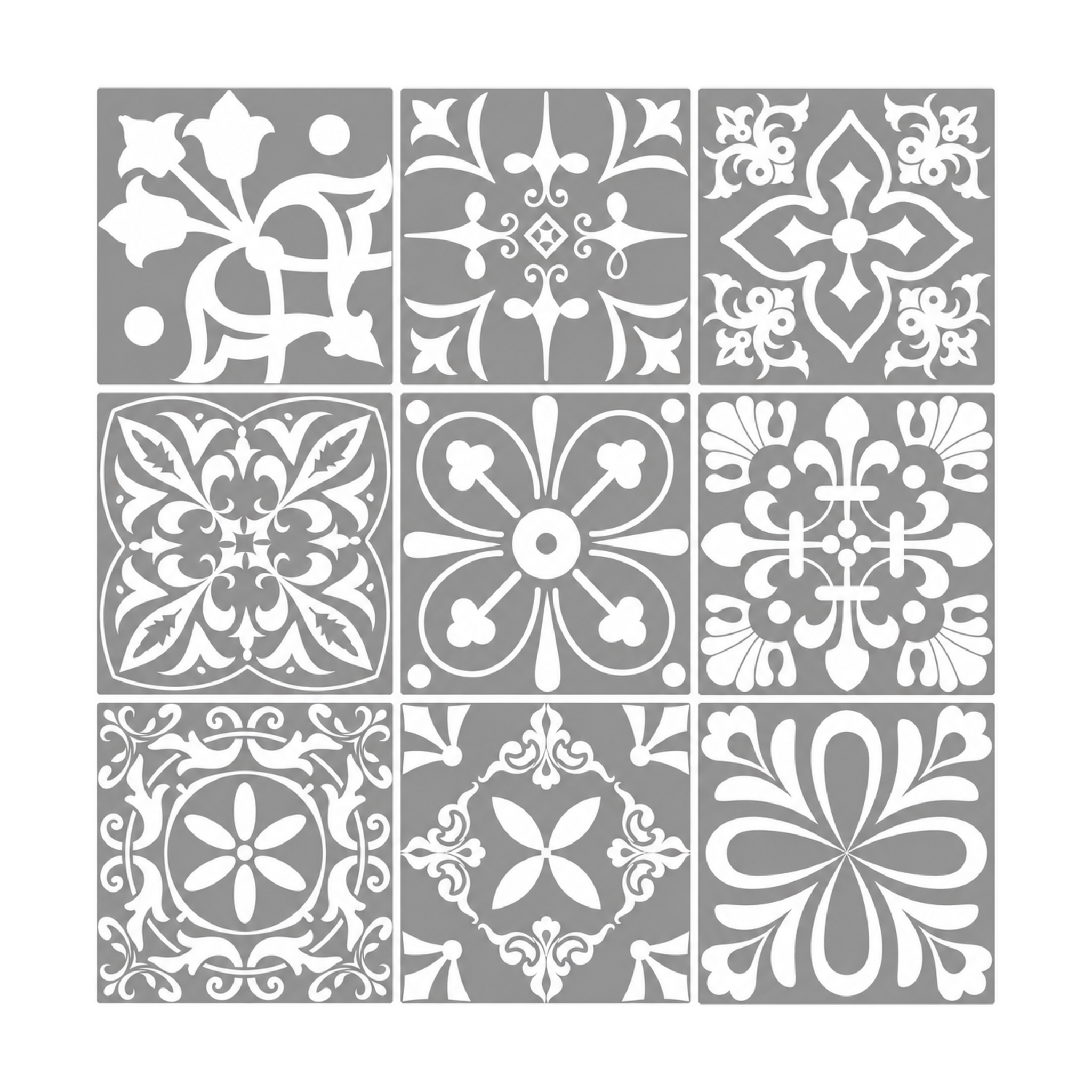 Grey & White Baroque - Granite Mist - MT1219A
