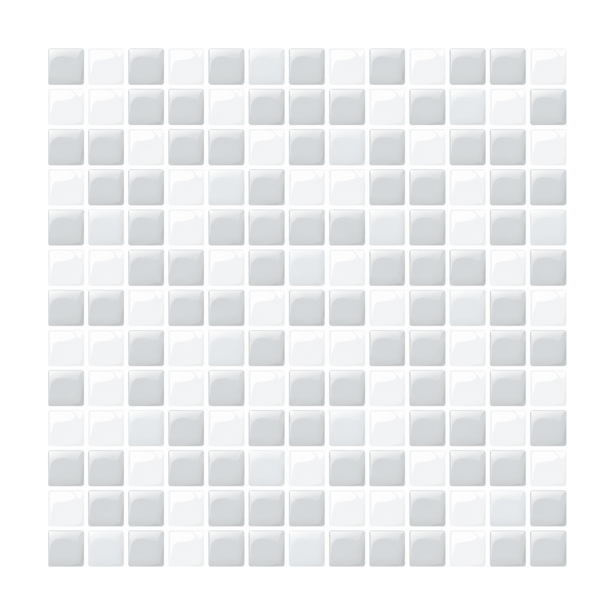 Ice Blue & White Micro Mosaic - Glacier Blue & Snow - MT1264