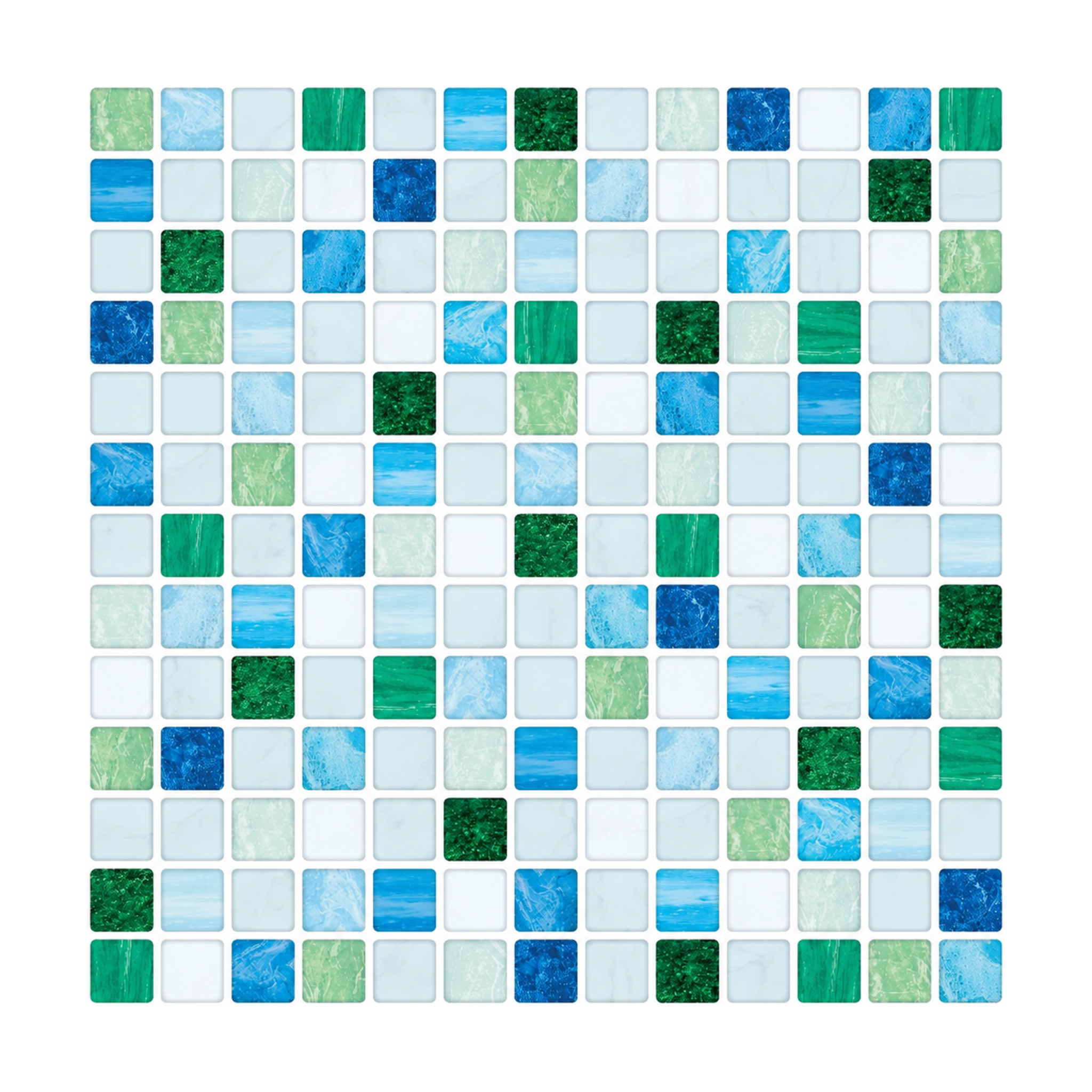 Teal Micro Mosaic - Lagoon Teal - MT1265