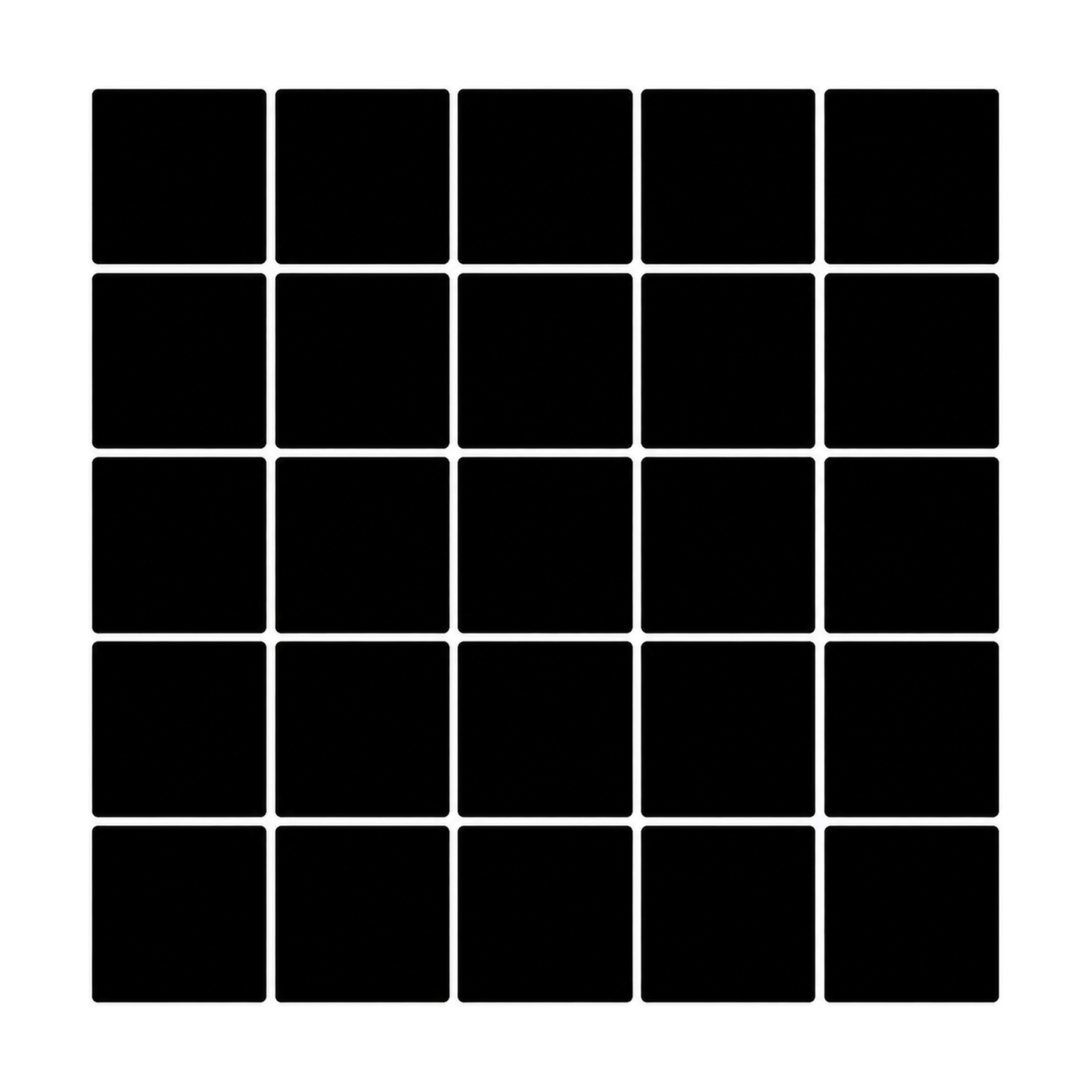 Black Square Mosaic - Basalt Black - MT1282