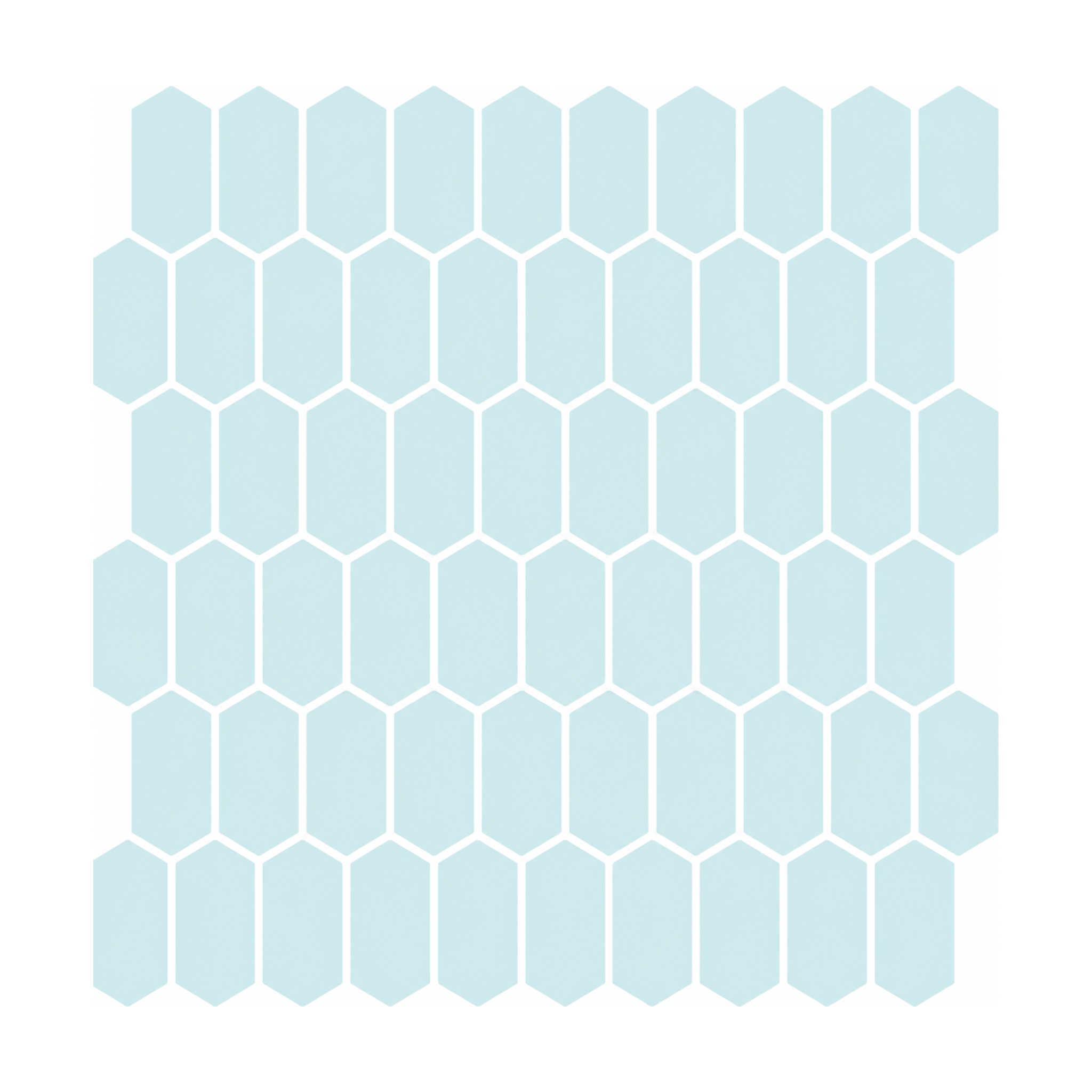 Sage Green Long Hexagon - Rainwashed Sage - MT1303