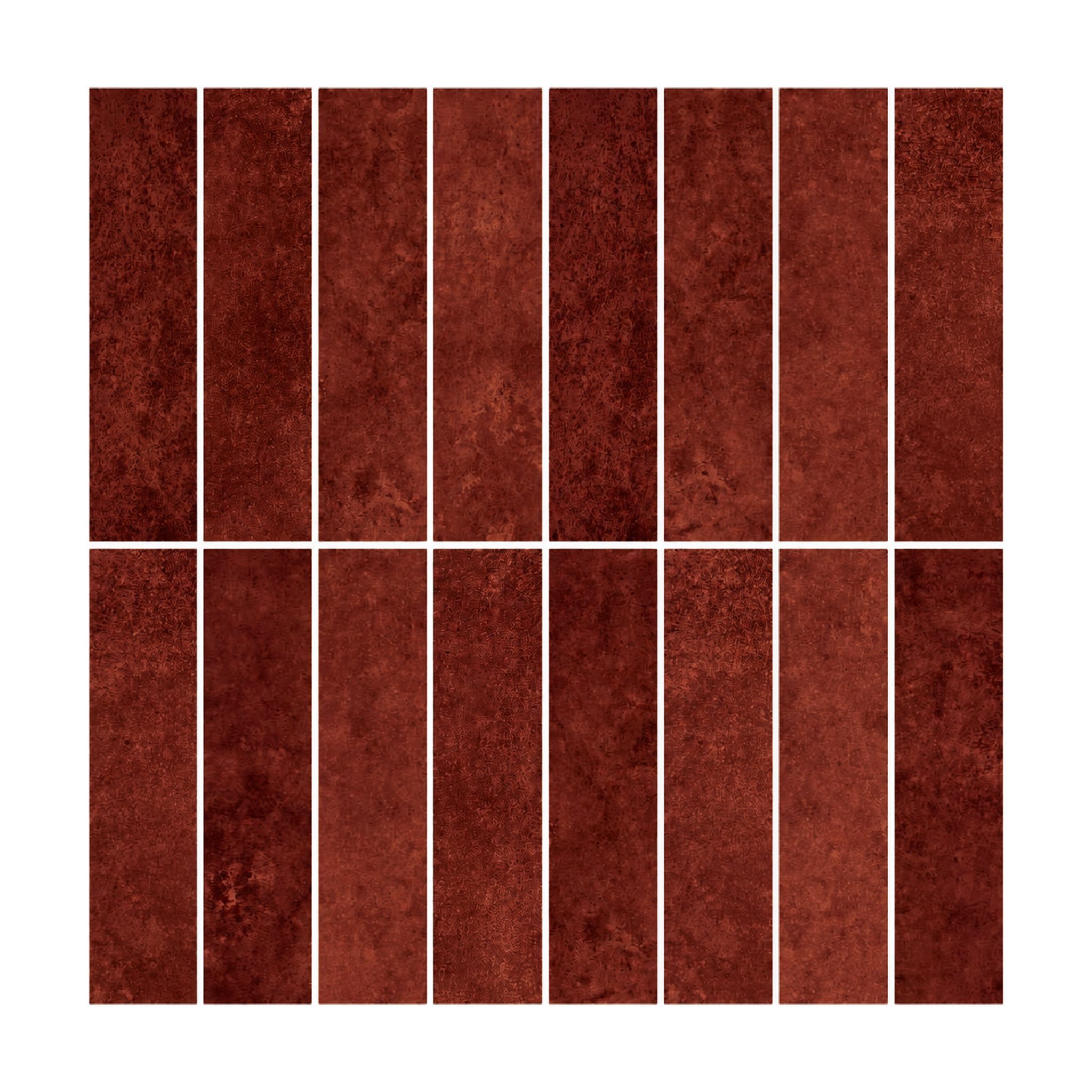 Brick Red Linear Mosaic - Canyon Brick Red - MT1387-XPE