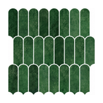 Emerald Green Feather Mosaic - Fernwood Emerald - MT1410-XPE