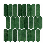 Emerald Green Feather Mosaic - Fernwood Emerald - MT1410-XPE