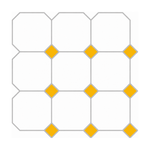 White & Gold Octagon - Snow & Sun Gold - MT1479C-30