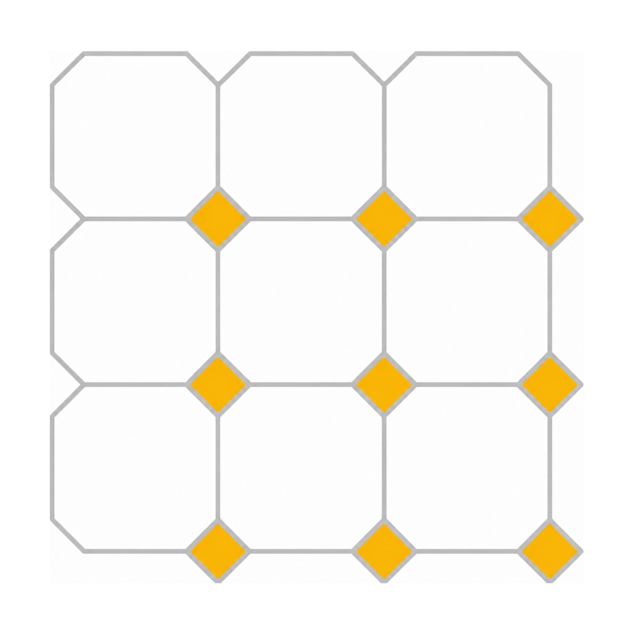 White & Gold Octagon - Snow & Sun Gold - MT1479C-30