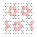 Blush Pink & White Hexagon - Cherry Blossom & Snow - MT1495