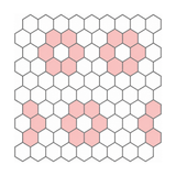 Blush Pink & White Hexagon - Cherry Blossom & Snow - MT1495