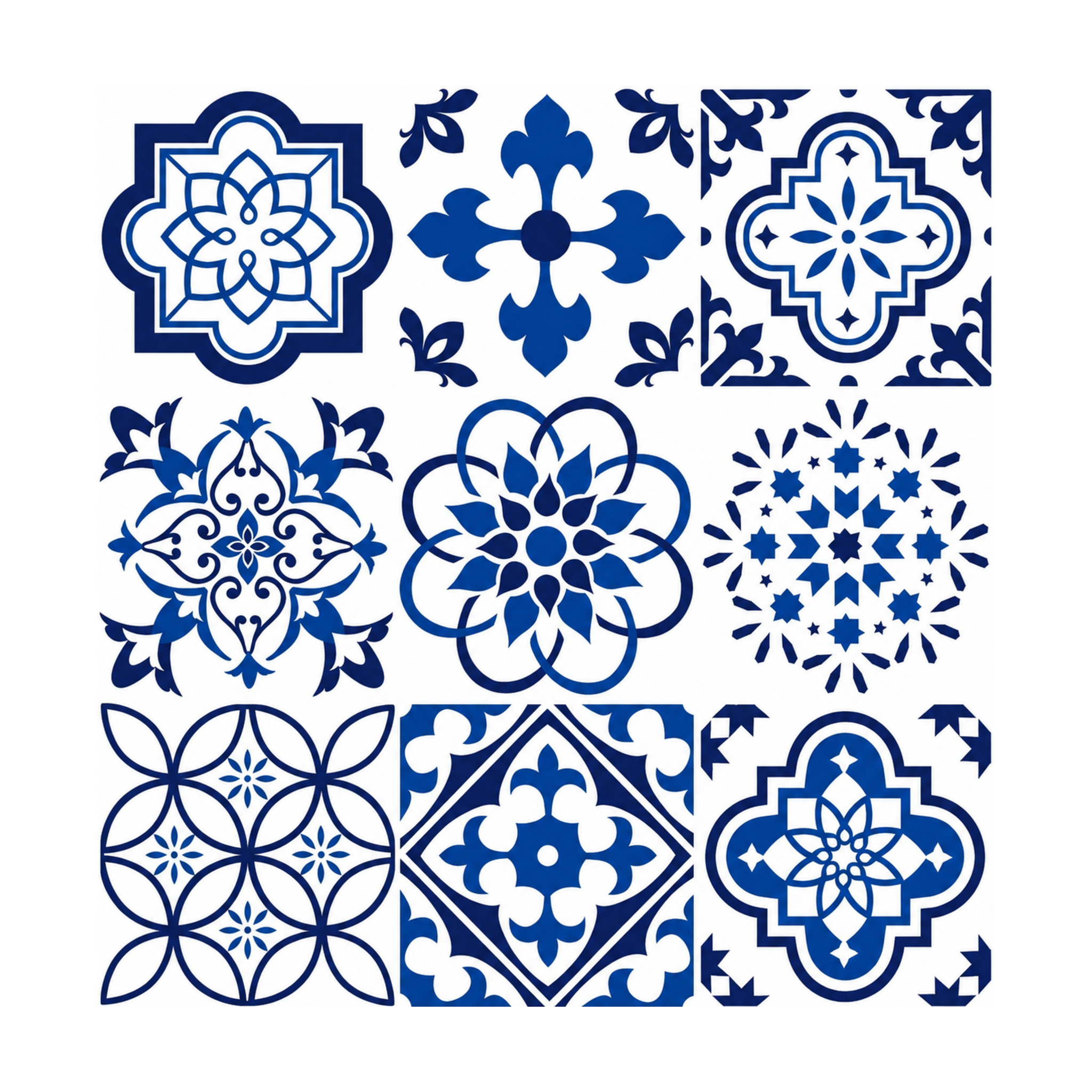 Blue & White Baroque - Glacier Lake Blue - MT1875