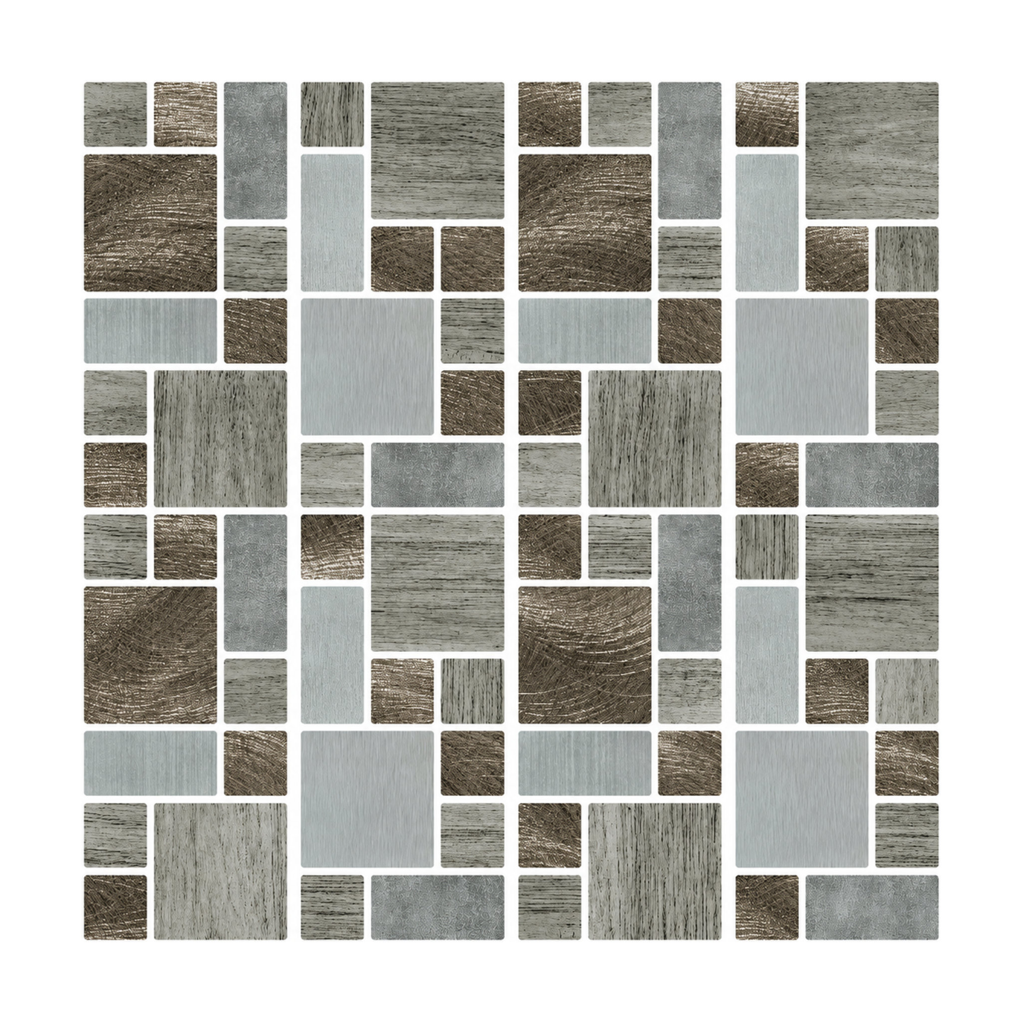 Taupe Metallic Mosaic - Mushroom Taupe - MT1895