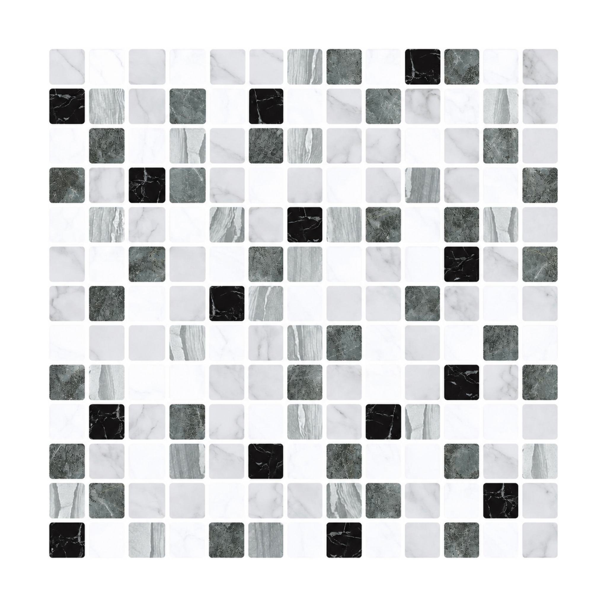 Black & White Micro Mosaic - Raven & Birch - MT2069