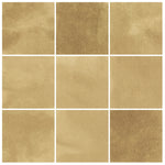 MORCART MT2095 golden-brown nine-square peel-and-stick wall tile with mottled texture and white grout-look lines