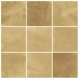 MORCART MT2095 golden-brown nine-square peel-and-stick wall tile with mottled texture and white grout-look lines