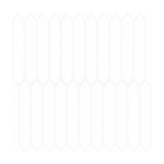 Pure White Long Hexagon - Snowcap White - MT2108-XPE