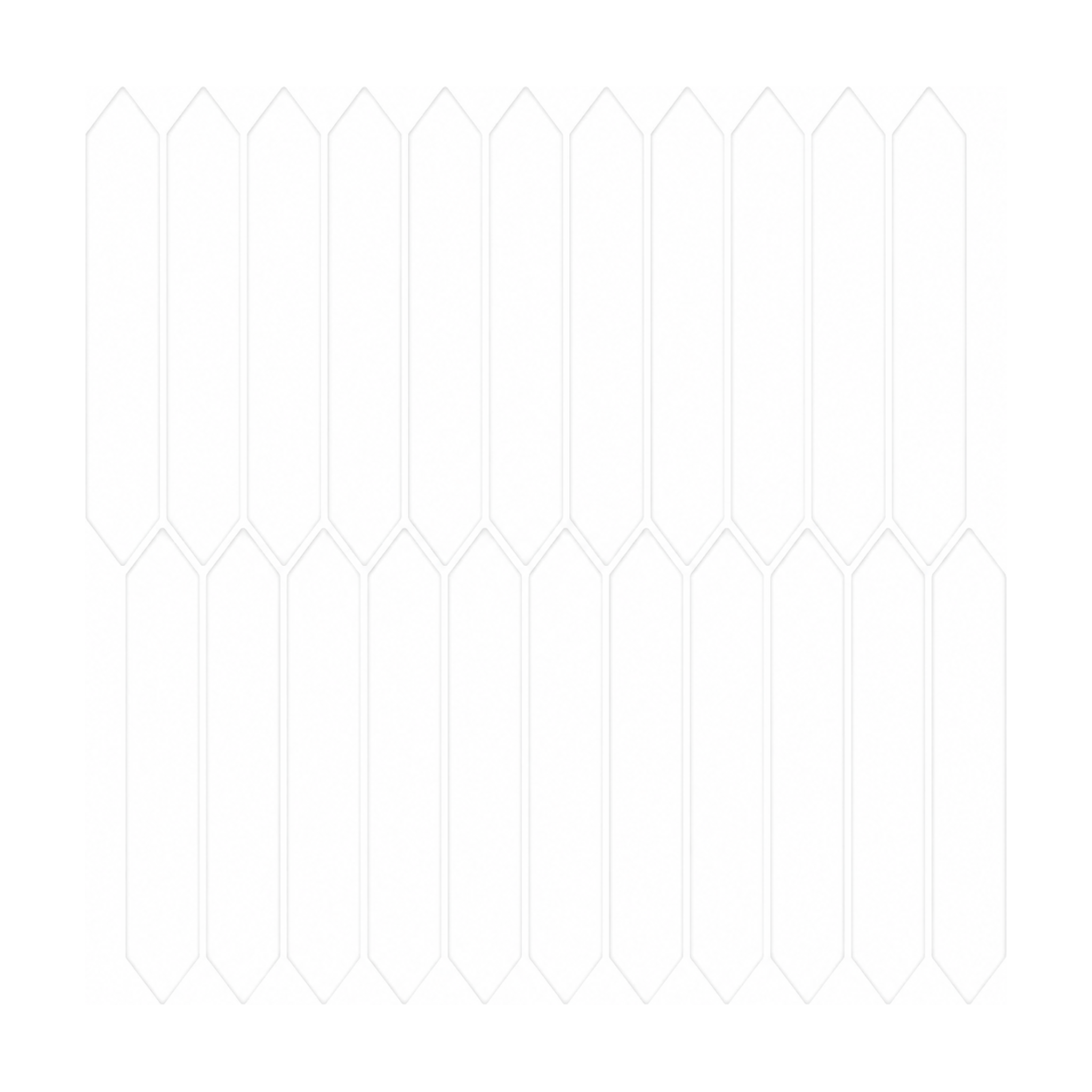 Pure White Long Hexagon - Snowcap White - MT2108-XPE