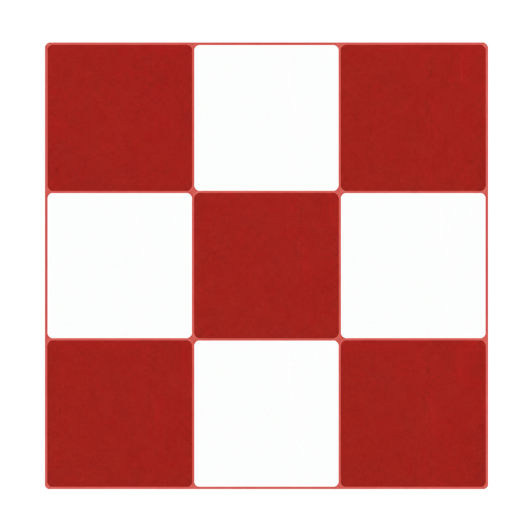 Red & White Checkerboard - Rowan Berry & Snow - MT2341
