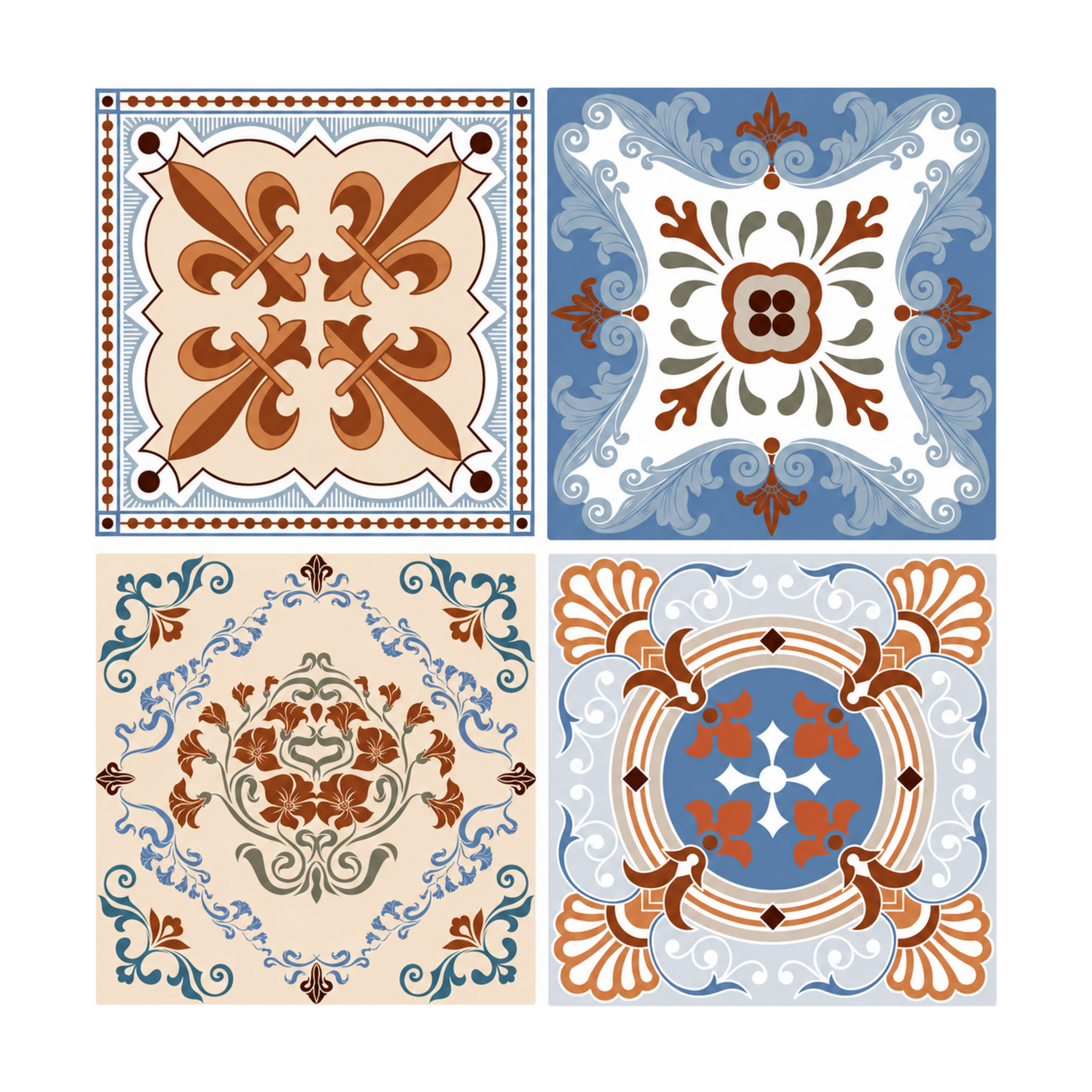 Terracotta & Blue Baroque - Canyon Clay & River Blue - MT2375