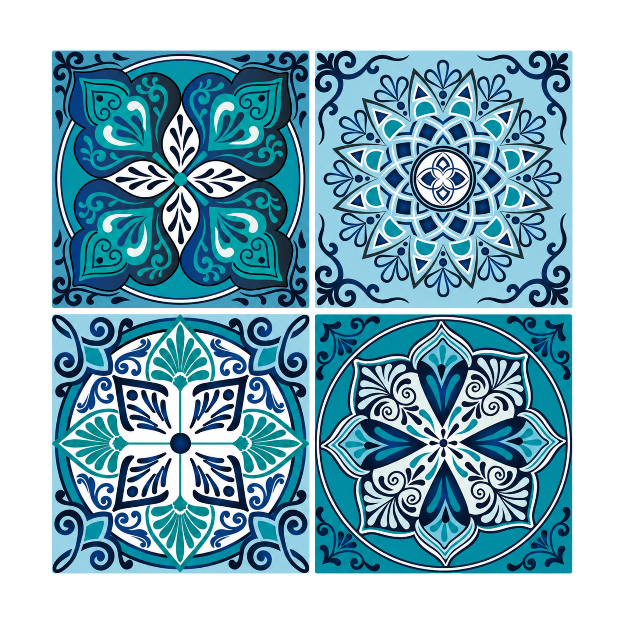 Teal Blue Baroque - Rainforest Teal - MT2376