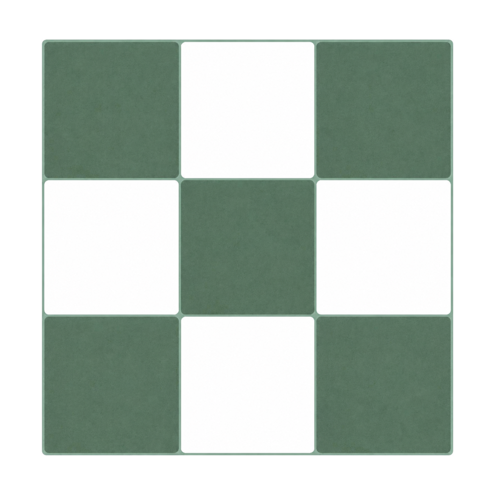 Green & White Checkerboard - Fern & Birch - MT2402