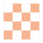 Soft Peach & White Checkerboard - Peach Blossom & Snow - MT2418