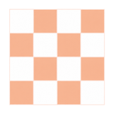 Soft Peach & White Checkerboard - Peach Blossom & Snow - MT2418