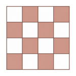 Grapefruit Pink & White Checkerboard - Grapefruit Bloom & Snow - MT2419