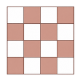 Grapefruit Pink & White Checkerboard - Grapefruit Bloom & Snow - MT2419