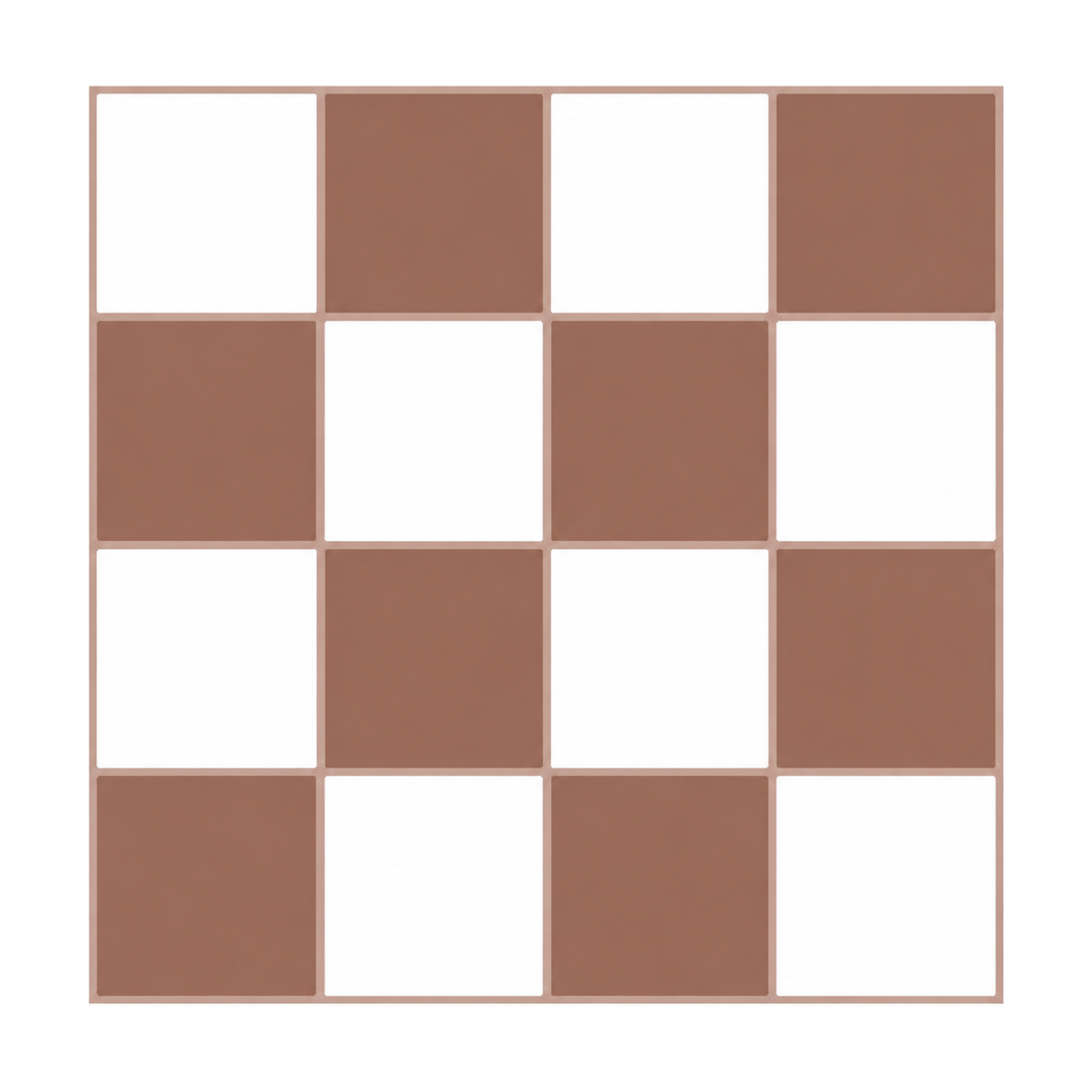 Mocha Mousse & White Checkerboard - Truffle Cocoa & Snow - MT2420