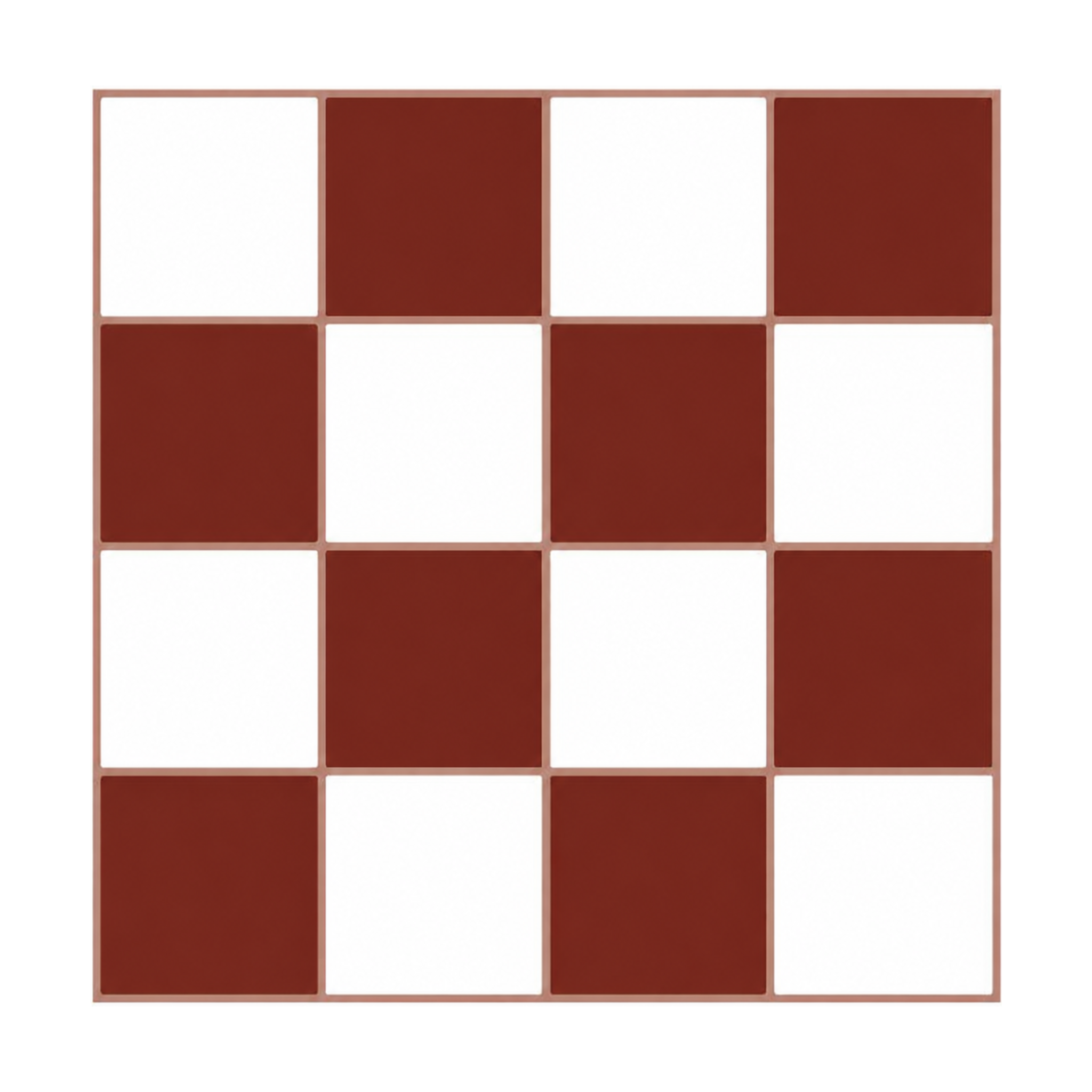 Brick Red & White Checkerboard - Canyon Brick & Snow - MT2422