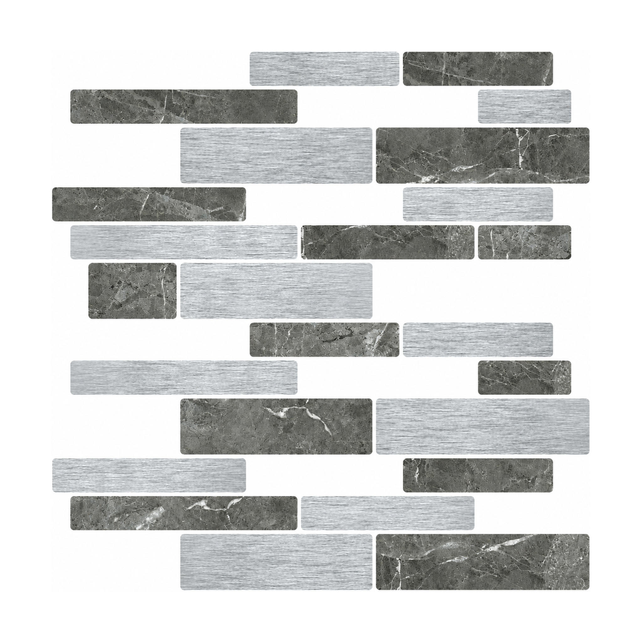 Grey Metallic Mosaic - Riverstone Grey - MT2531C-XPE