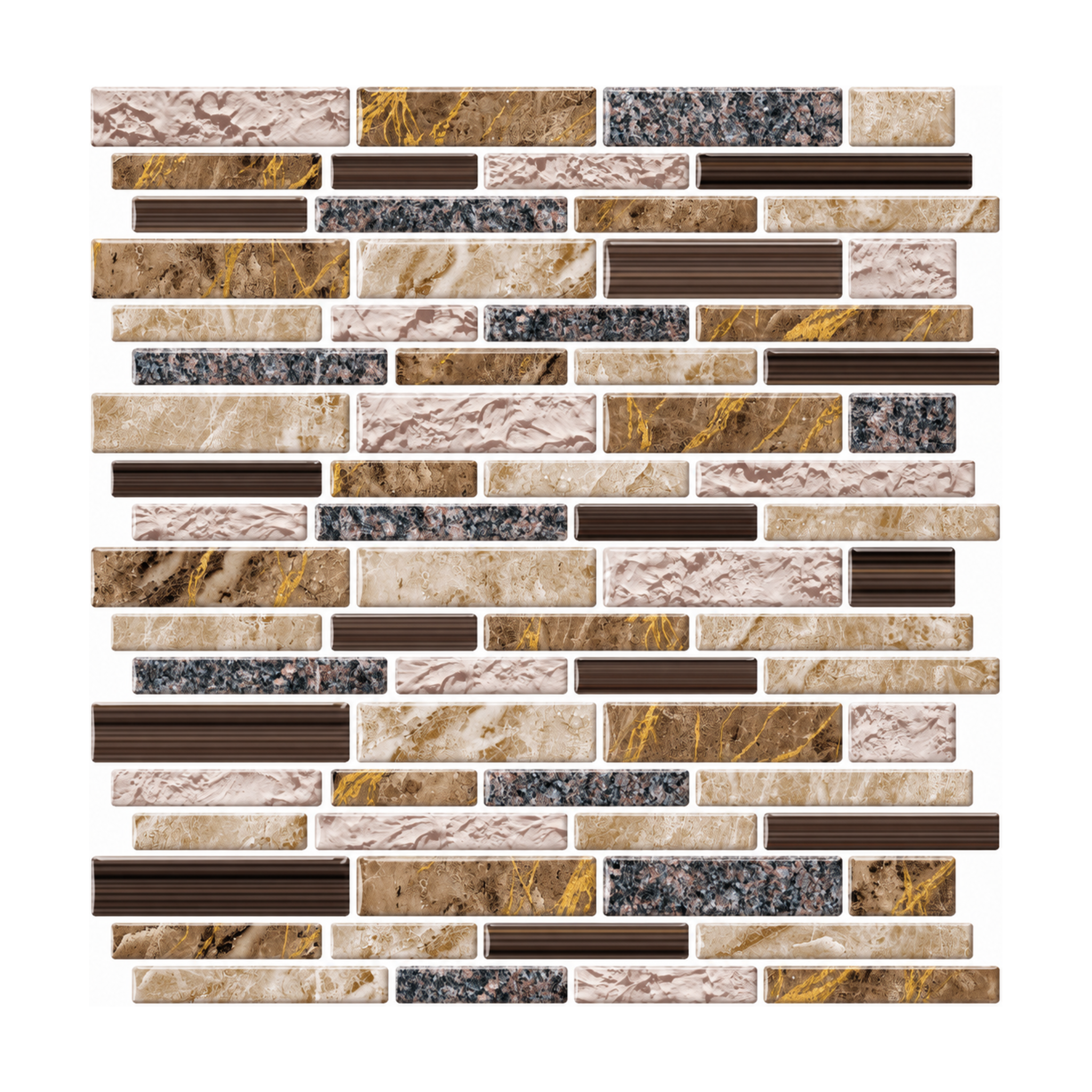 Brown Marble Mosaic - Walnut Ridge Marble - VT2162-30-XPE