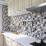 Vintage Brown Marble Square Mosaic