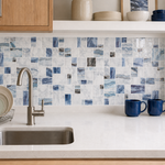 Ocean Blue Mosaic (MT1172-XPE) - kitchen backsplash, front detail