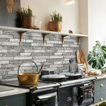MORCART MT1189 grey stone-look wall tiles in a kitchen, factory scene