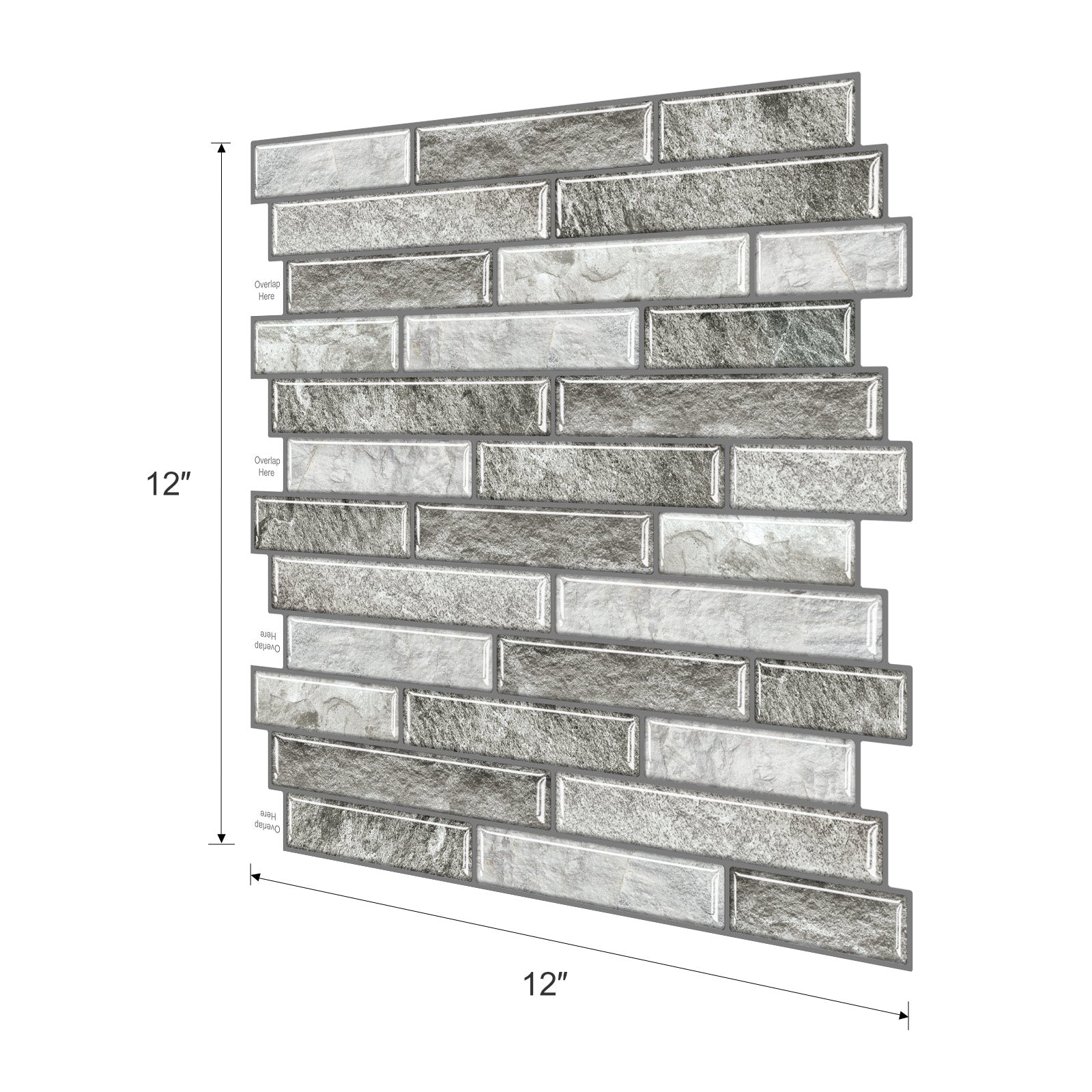 MORCART MT1189 wall tile sheet with factory 12 by 12 inch dimensions