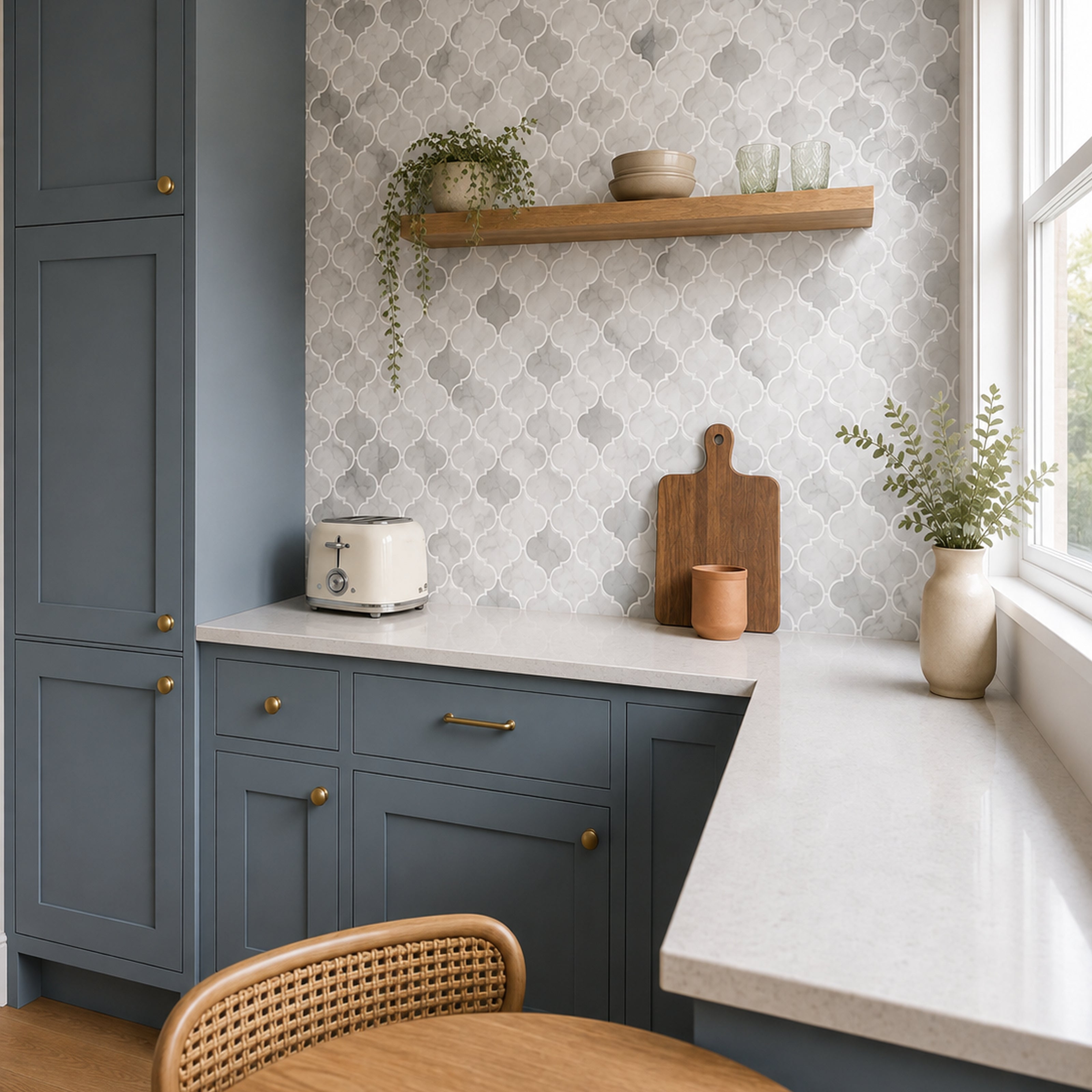 Grey Marble Arabesque
