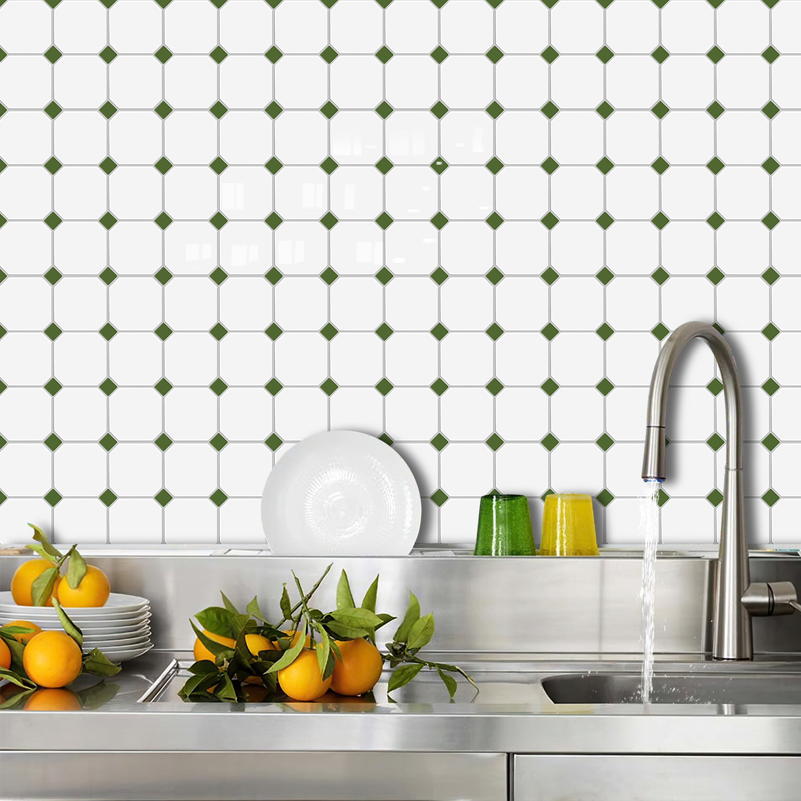 MORCART Green Octagon MT1297C - kitchen sink