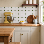 MORCART Green Octagon MT1297C - kitchen backsplash, front wide