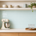 Sage Green Long Hexagon (MT1303) - kitchen backsplash, front detail