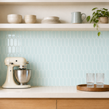 Sage Green Long Hexagon (MT1303) - kitchen backsplash, front detail