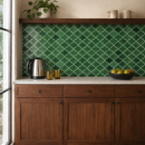 Emerald Green Arabesque (MT1367-XPE) - kitchen backsplash, front wide