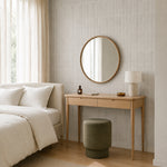 Greige Linear Mosaic (MT1384-XPE) — bedroom, oblique wide, vertical linear peel-and-stick wall tiles