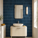 Blue Linear Mosaic (MT1386-XPE) — bathroom, front wide, vertical linear peel-and-stick wall tiles